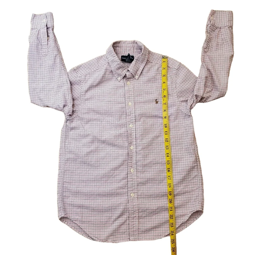Ralph Lauren Button‎ Down Checked Long Sleeve Shirt Size L (14-16) Youth